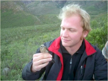 Picture of Ben Pri-tal holding a bird