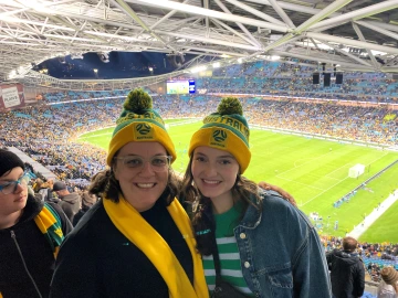 Picture of Elissa Schiff and Sarah Masso at a soccer game