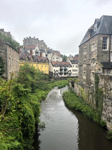 Picture of historic buildings on either side of a river