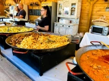 Picture of savory dishes at a food festival